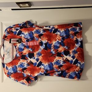Jones New York flowered multi-color top